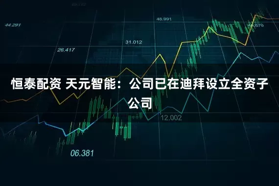 恒泰配资 天元智能：公司已在迪拜设立全资子公司